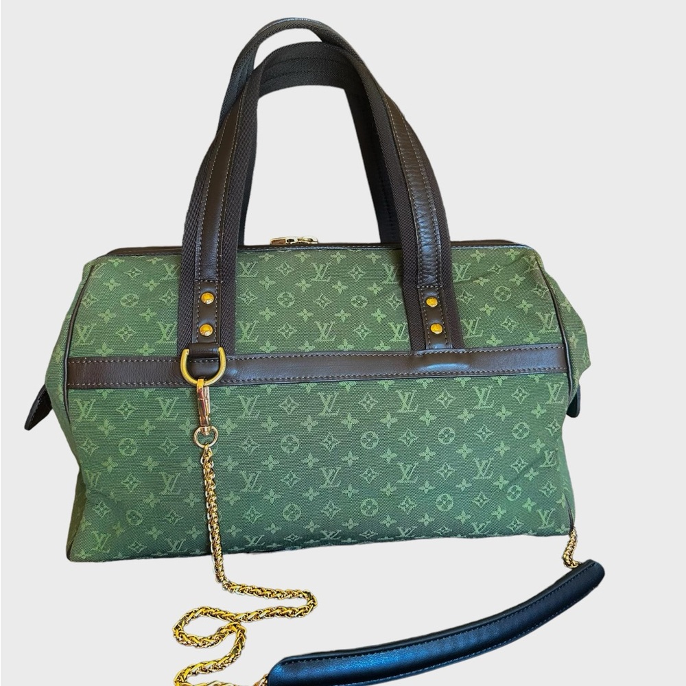 Louis Vuitton Green and Black Monogram Shoulder Bag - Picture 3 of 9